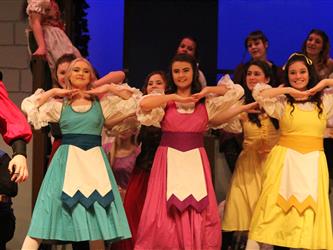 Theater students  preforming beauty and the beast
